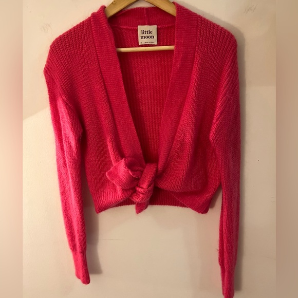 Little Moon Sweaters - Little Moon Pink Cardigan Wool / Mohair Blend M